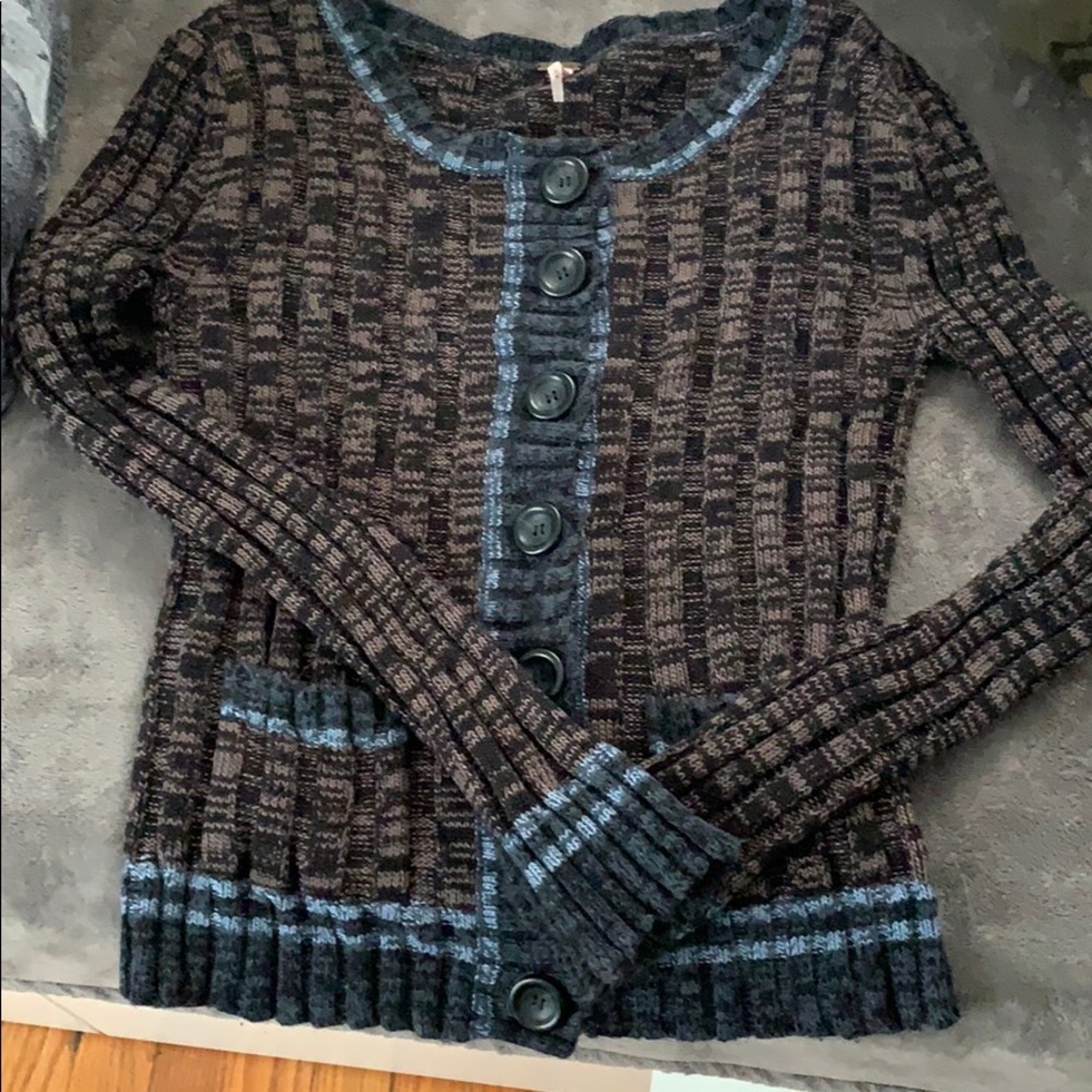 Free people button sweater